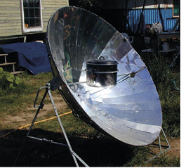 Vee keetmine paraboolpeegliga