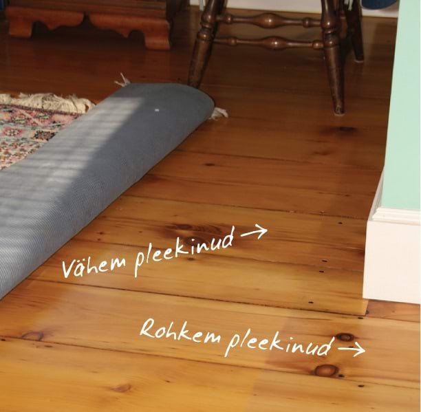 Faded and less faded floor