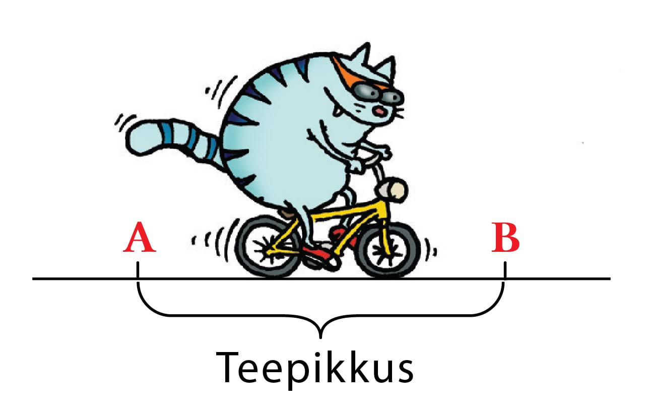 Kass liigub punktist A punkti B