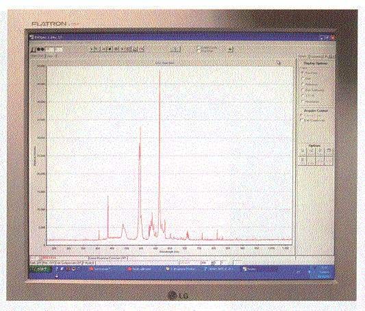 Päevavalguslambi spekter arvutiekraanil