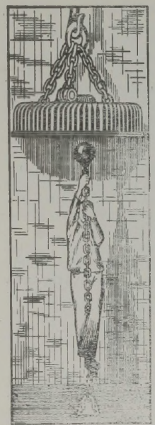 Ülespoole pürgiv raudkett koos koormaga