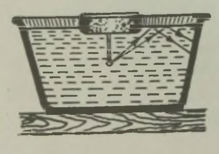 Katse vees nähtamatu nööpnõelaga