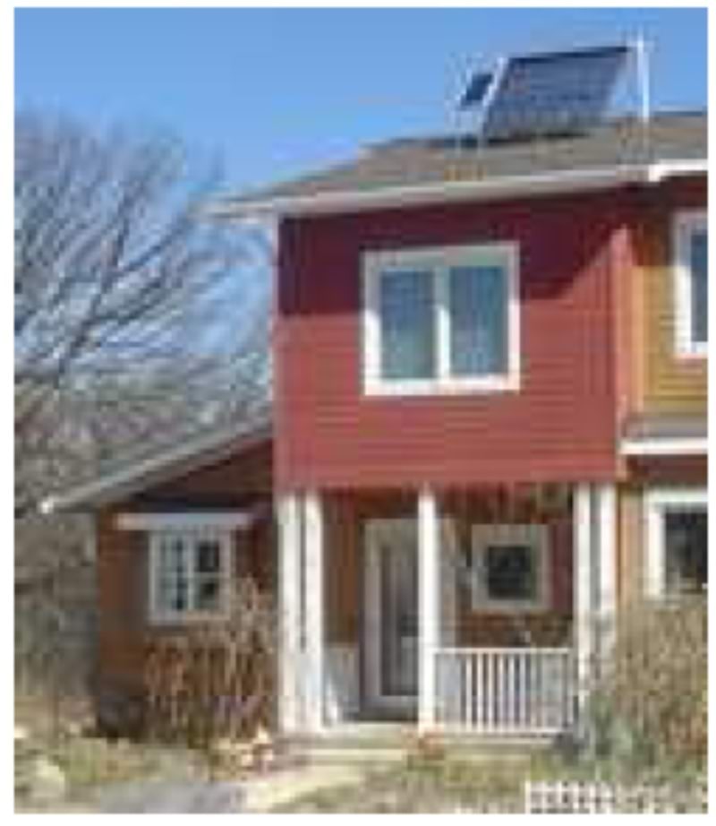 Päikese-veeküte Michiganis asuva maja katusel