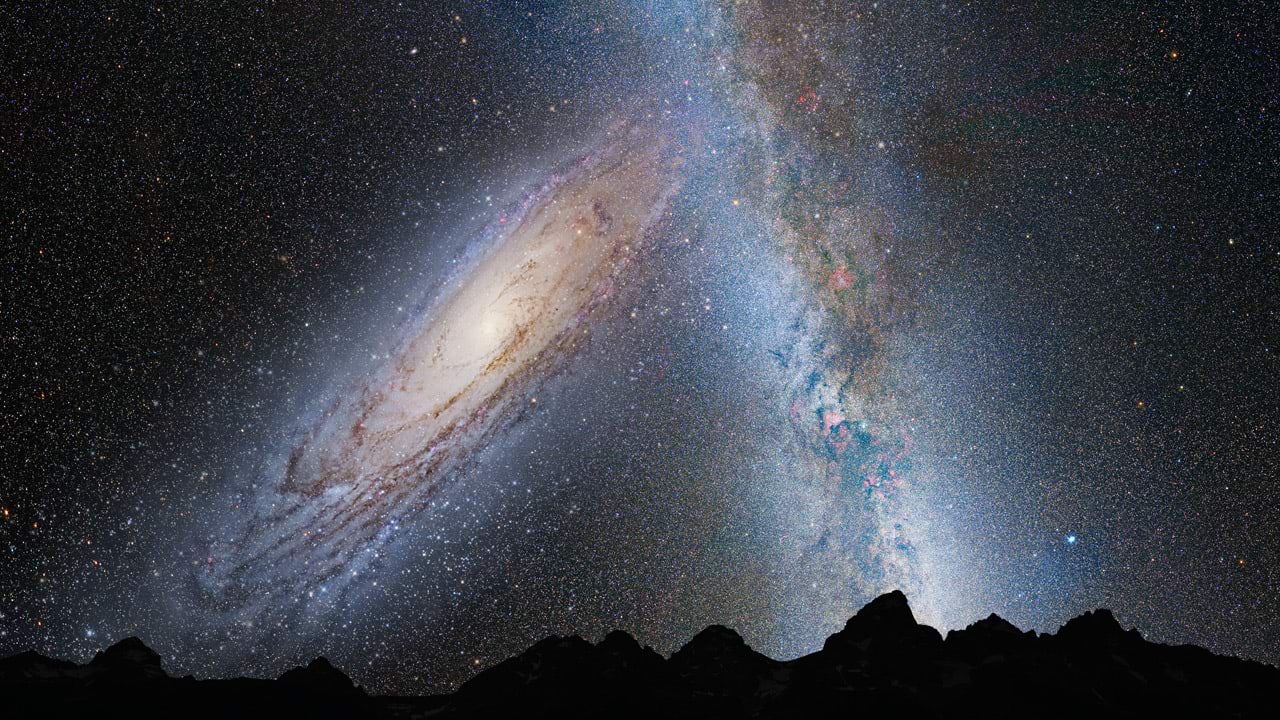Andromeda ja Linnutee põrkuvad