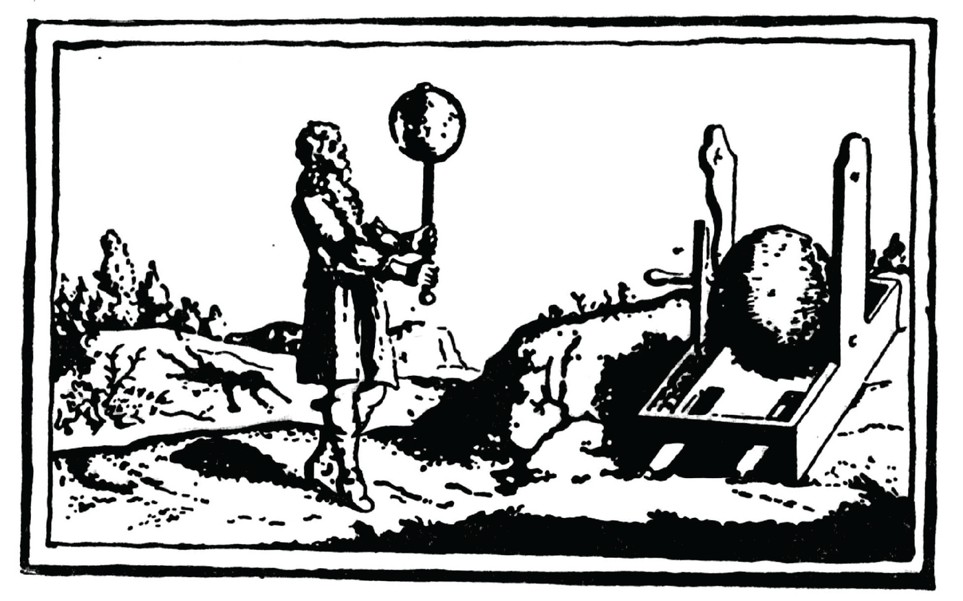 Joonis 23. Guericke elektrimasin.