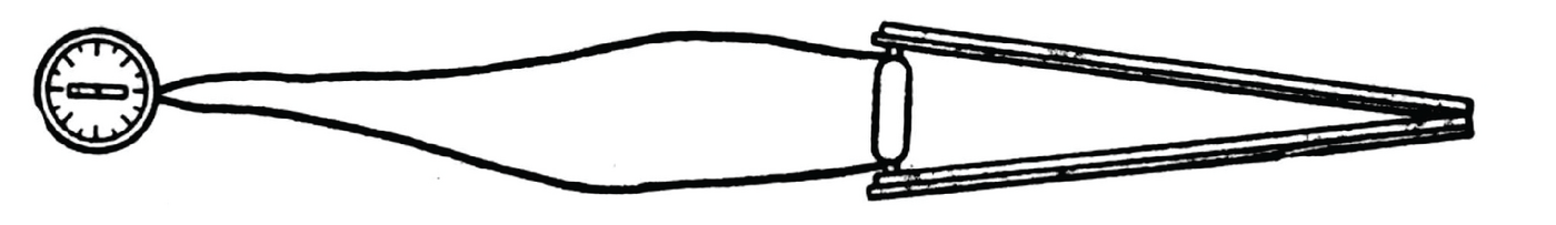 Joonis 31. Faraday joonis seadmest, mille abil ta tõestas, et muutuv magnetväli tekitab elektromotoorjõu.