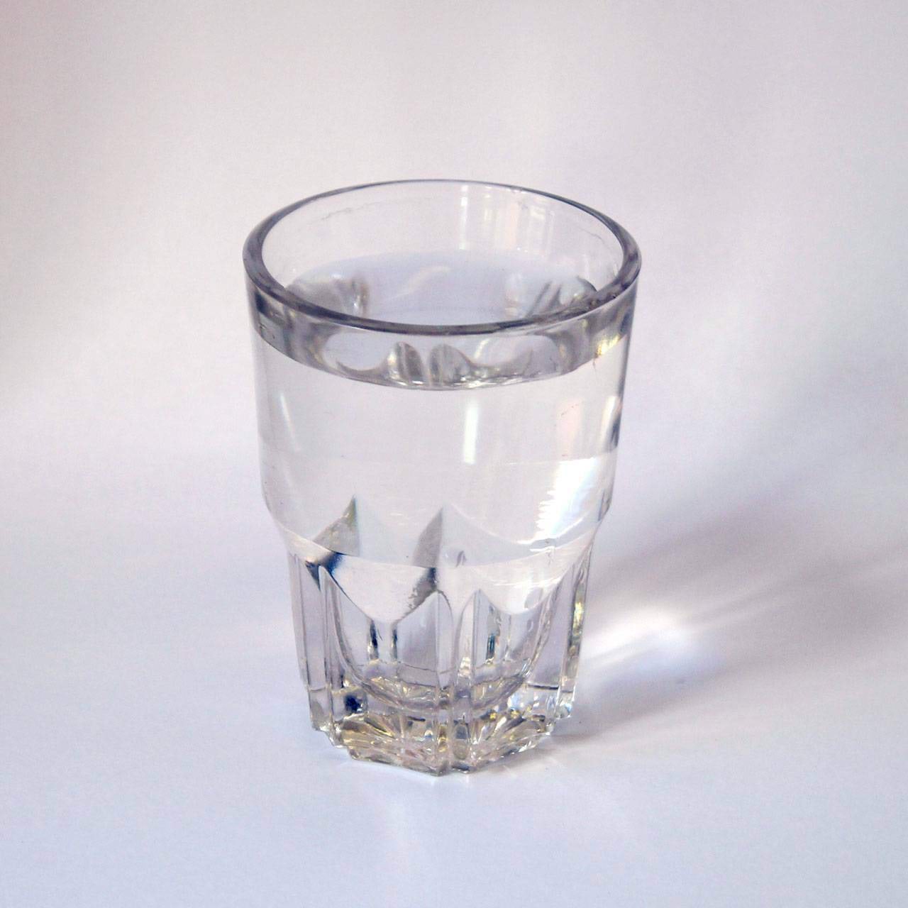 A glass of water