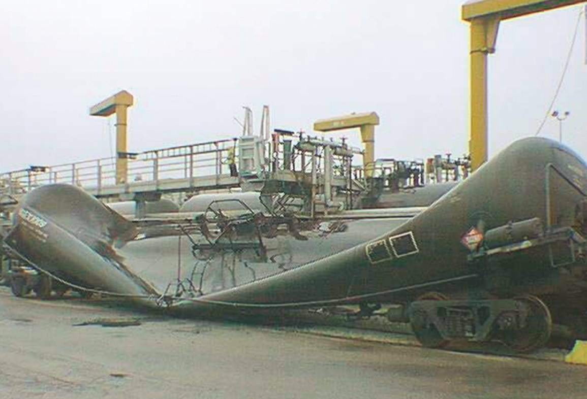 Tsisternvaguni kokkuvajumine: foto