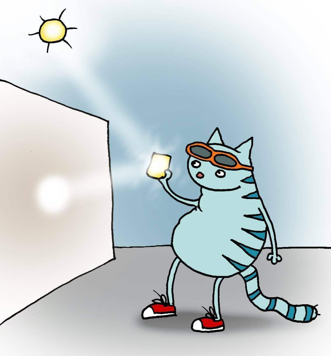 Kass teeb päikesejänest