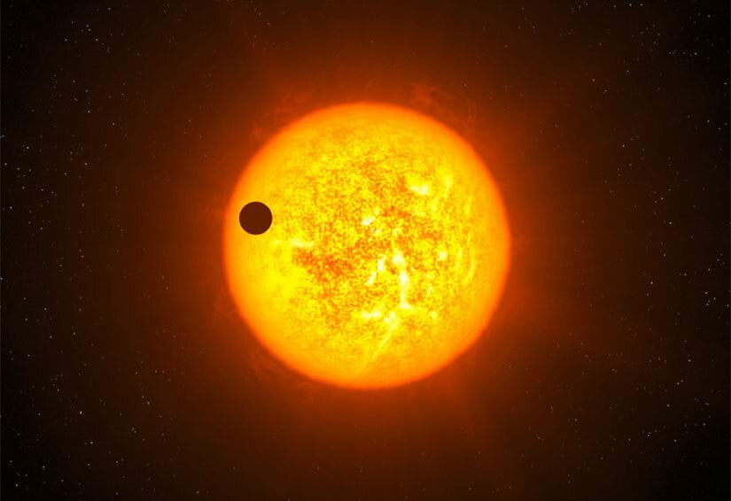 Planeet tähe tausta