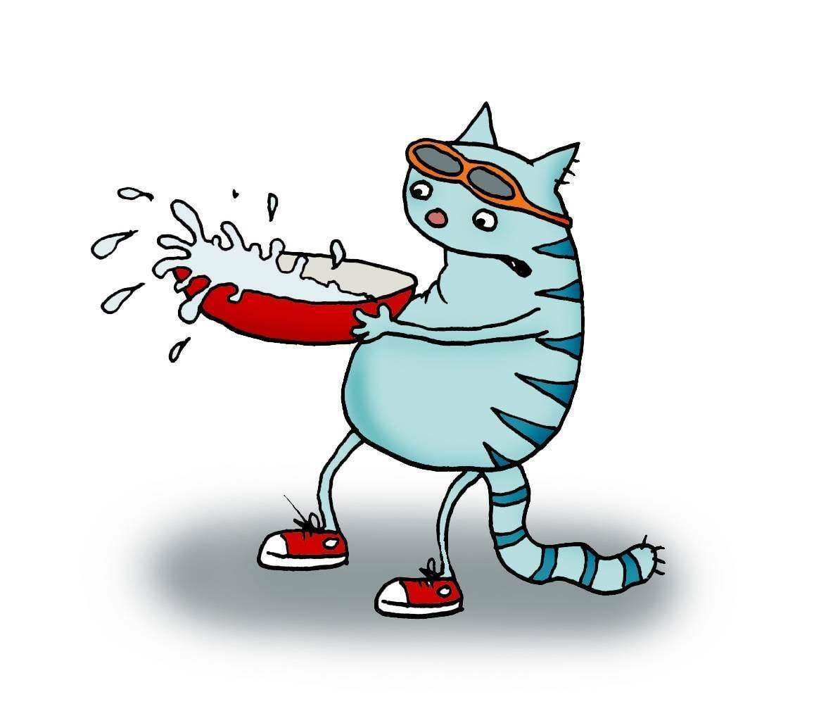 Kass loksutab vett maha