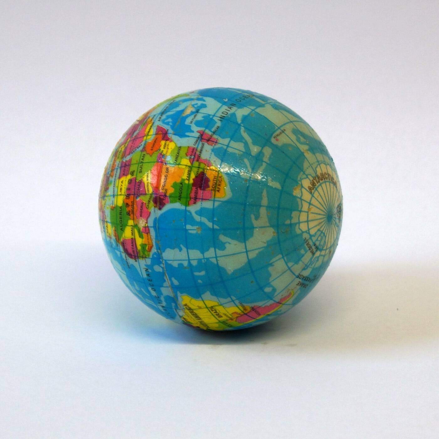 Rubber ball after deformation